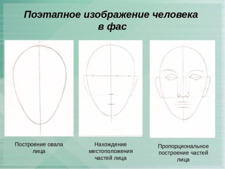 Этапы рисования лица человека