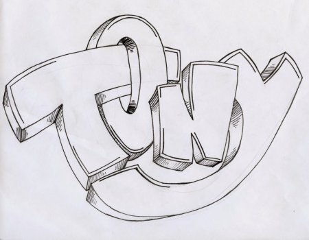 Граффити на бумаге карандашом