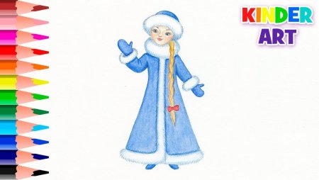 Как нарисовать снегурку