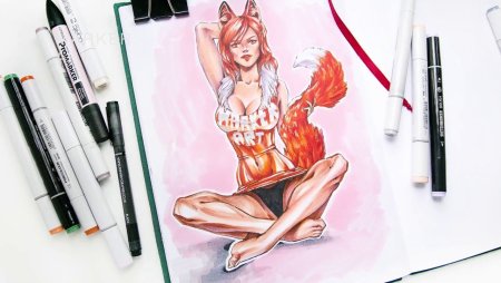 Киви маркерами для скетчинга