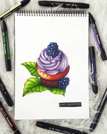 Рисунки акварельными маркерами