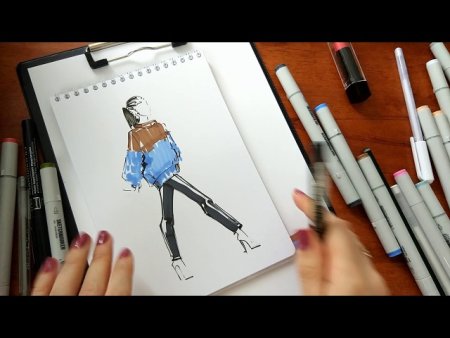 Цветы маркерами Copic