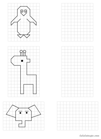 Рисунки по клеточкам лёгкие