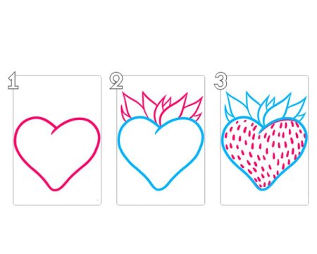 Поэтапное рисование сердечка