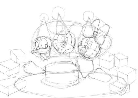 Макет торта для рисования