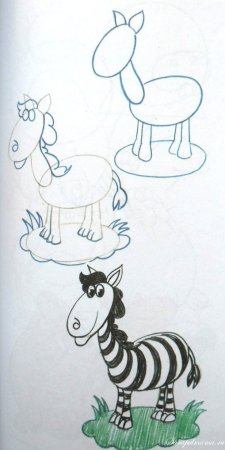 Рисование с детьми Зебра