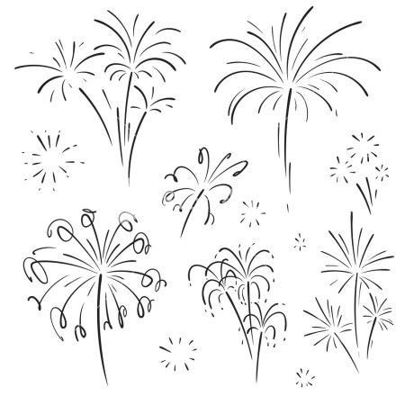 Салют рисунок