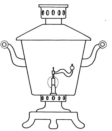 Самовар раскраска для детей