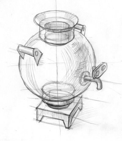 Самовар раскраска для детей