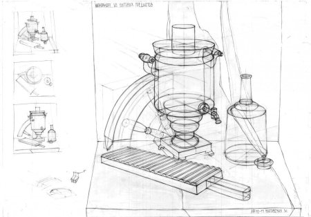 Самовар контур сбоку