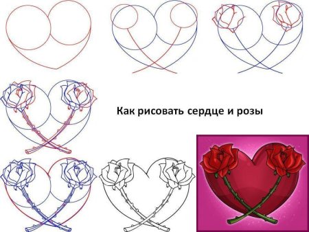 Поэтапное рисование открытки