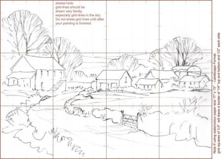 Пейзаж карандашом для начинающих