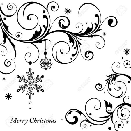 Новогодние узоры вензеля