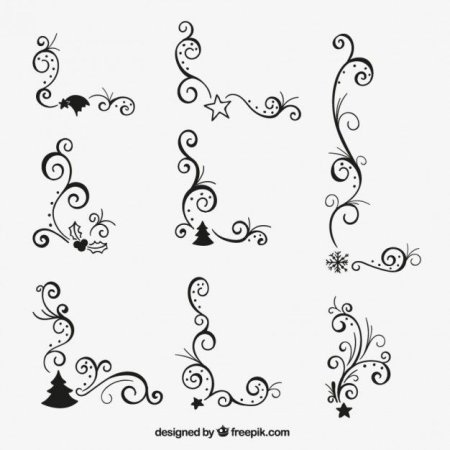 Узоры угловые простые