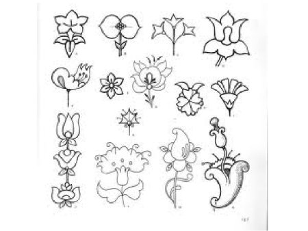 Стилизованный цветок для вышивания