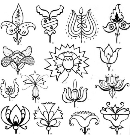 Цветочный орнамент несложный