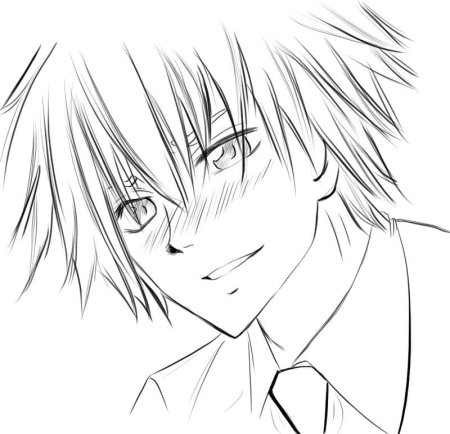 Аниме карандашом парни легко