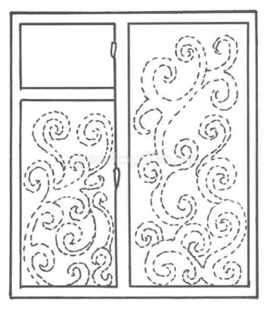 Узоры на стекле раскраска