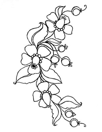 Раскраска узоры цветы