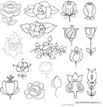 Орнамент цветы простой