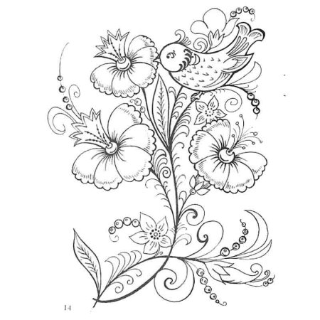 Хохлома раскраска