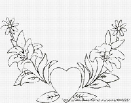 Цветочная рамка для раскрашивания