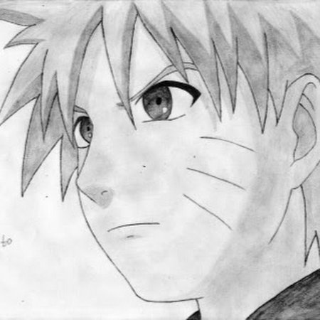 Грустный Наруто карандашом
