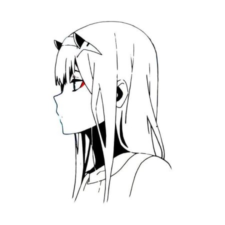 Zero two черно белая