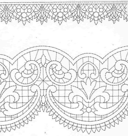 Кружево Ришелье в точечной росписи