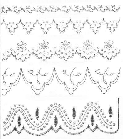 Эскиз орнамента для салфетки