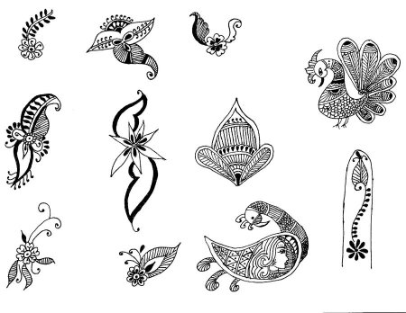 Эскизы хной