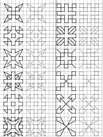 Косички по клеточкам