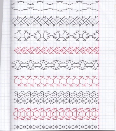 Красивые узоры для украшения тетради