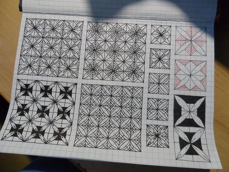 Узоры по клеточкам в тетради