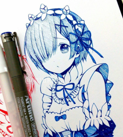 Аниме рисунки ручкой легкие