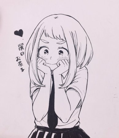 Урарака Очако рисунок