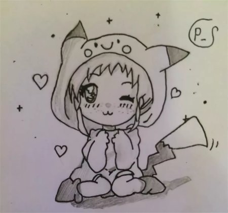 Рисунок аниме легкий
