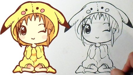 Рисунки аниме лёгкие карандашом