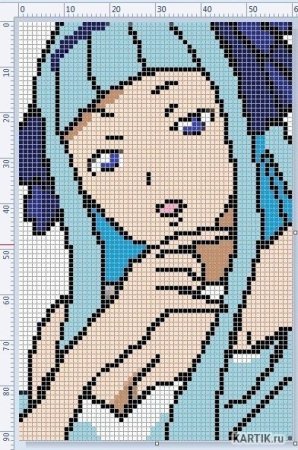 Рисование по клеточкам сердце с крыльями