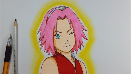 Сакура Харуно срисовать