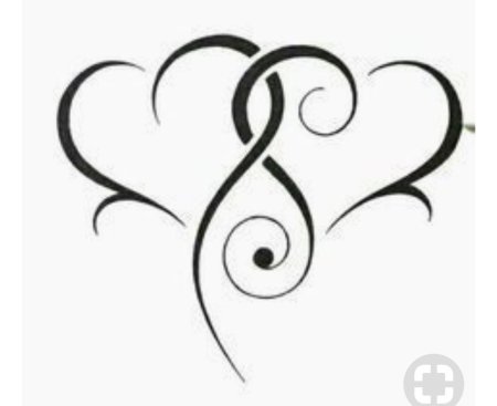 Тату узор сердце