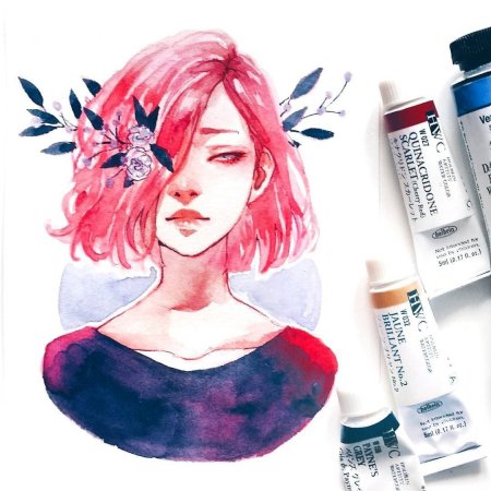 Аниме акварелью