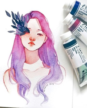 Аниме рисунки красками