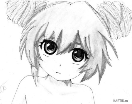 Маленькие аниме карандашом