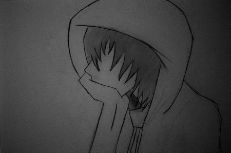 Аниме карандашом грусть