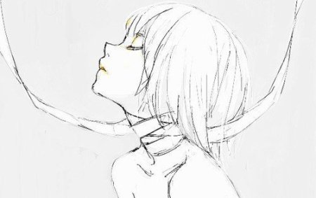 Аниме карандашом грусть