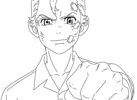 Раскраска Ханма Токийские Мстители