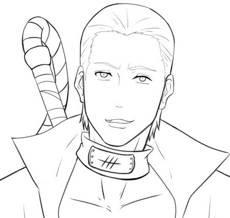Раскраски аниме Наруто Хидан