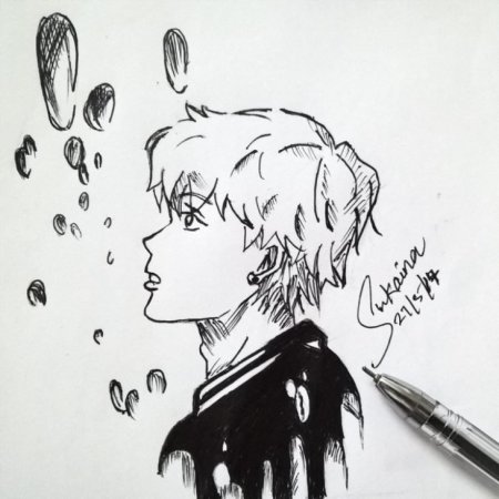 Аниме для срисовки ручкой