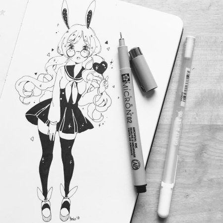 Рисунки для скетчбука аниме